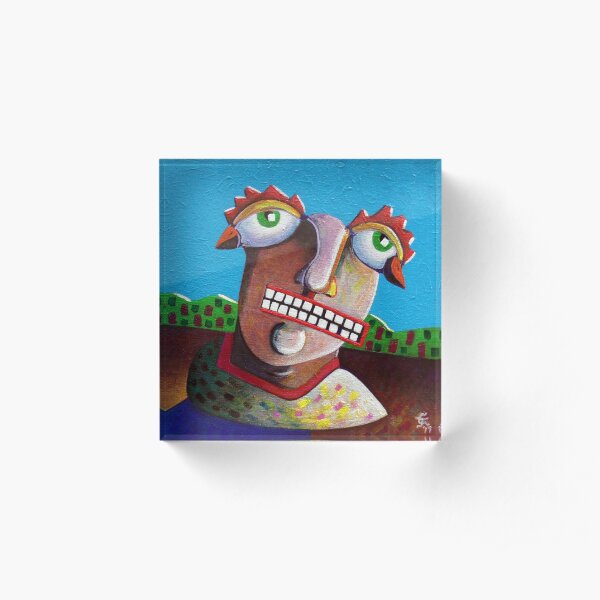 Bird Clown Acrylic Block