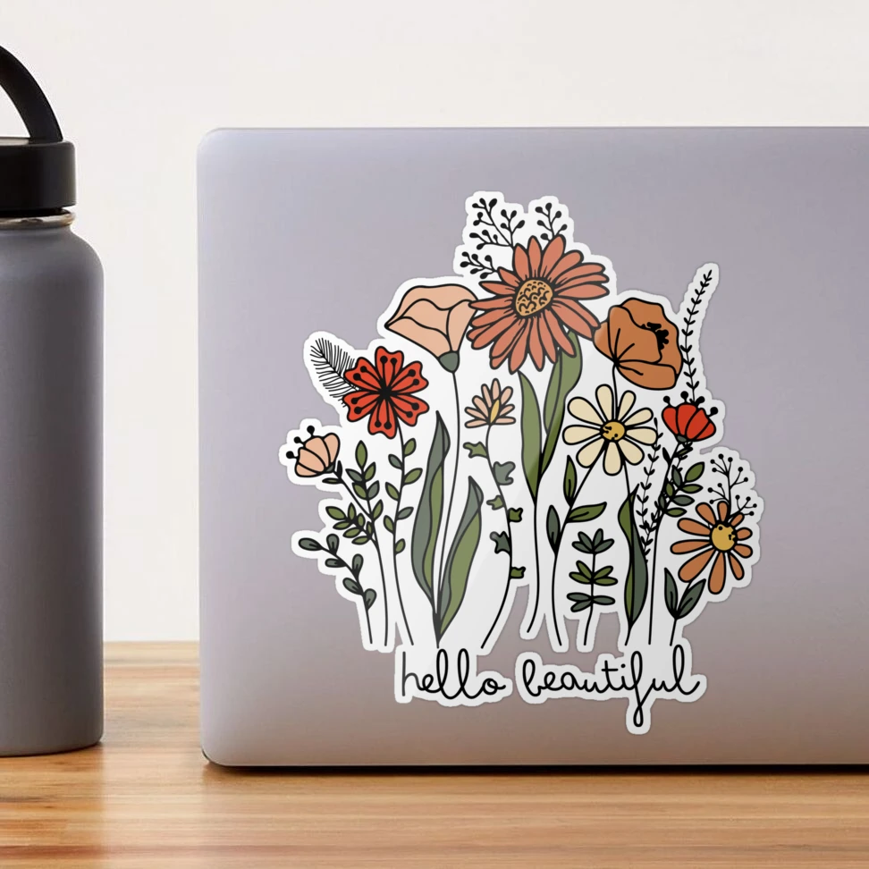 Hello Gorgeous Floral Book - House Plant - Sticker