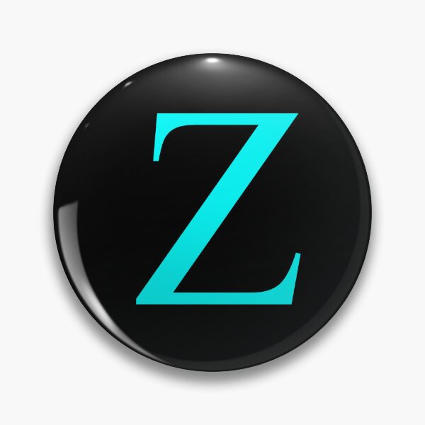 Item preview, The Letter Z Cyan on Black 5748 designed and sold by Art in My Loft.