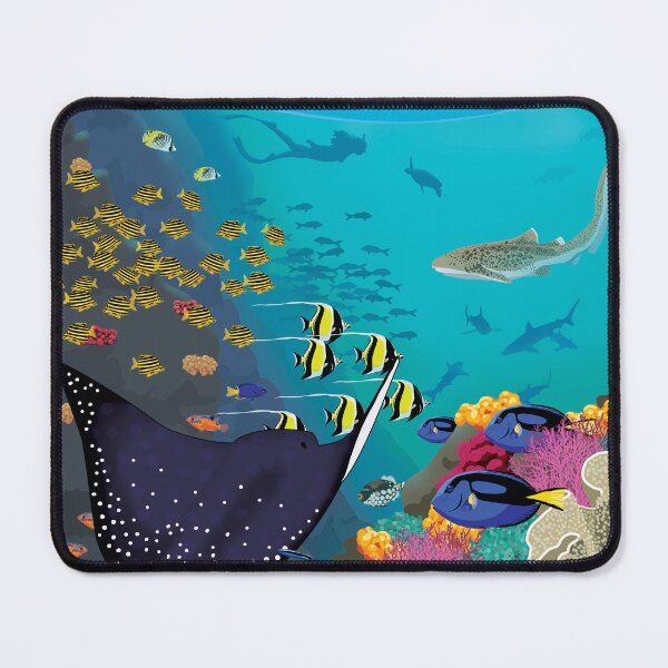 Item preview, Byron Bay, Julian Rocks Underwater Tropical Fish and Lighthouse designed and sold by Jazznote.