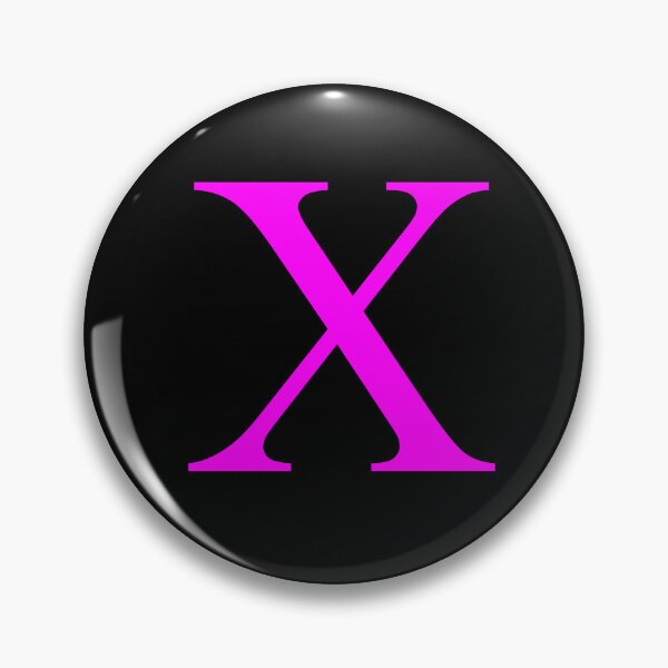 Item preview, The Letter X Magenta on Black 5748 designed and sold by Art in My Loft.