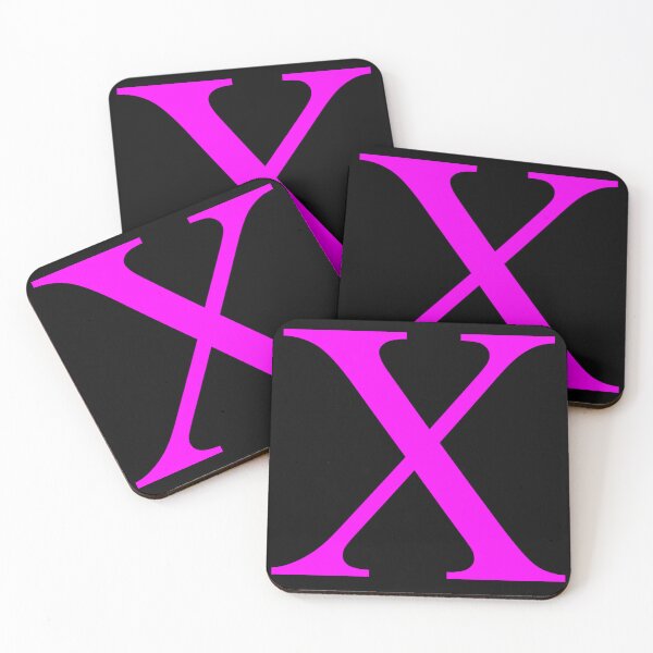 Item preview, The Letter X Magenta on Black 5748 designed and sold by Art in My Loft.