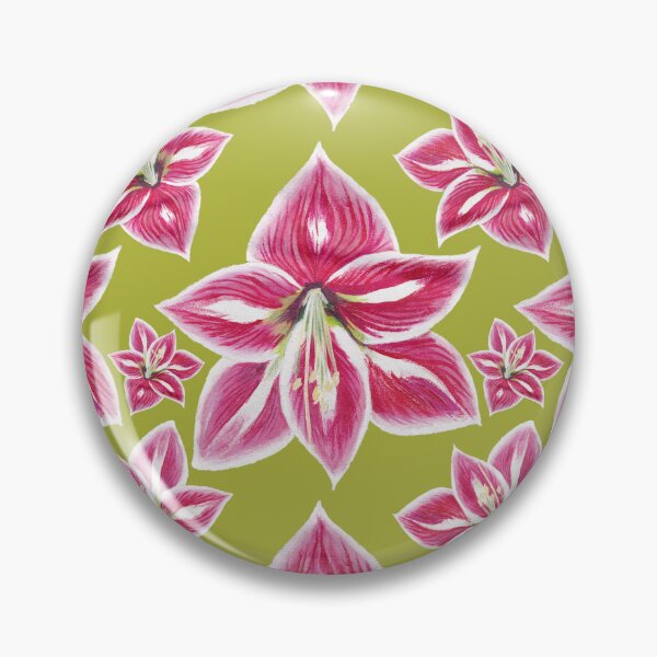 Item preview, Pink amaryllis seamless pattern designed and sold by AleFairyland.
