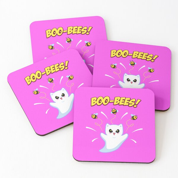 Item preview, BOO-BEES - Spooky Ghost Cat vs Bees designed and sold by Chonkitty.