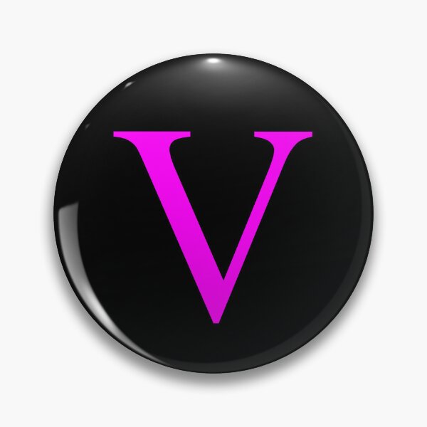 Item preview, The Letter V Magenta on Black 5748 designed and sold by Art in My Loft.
