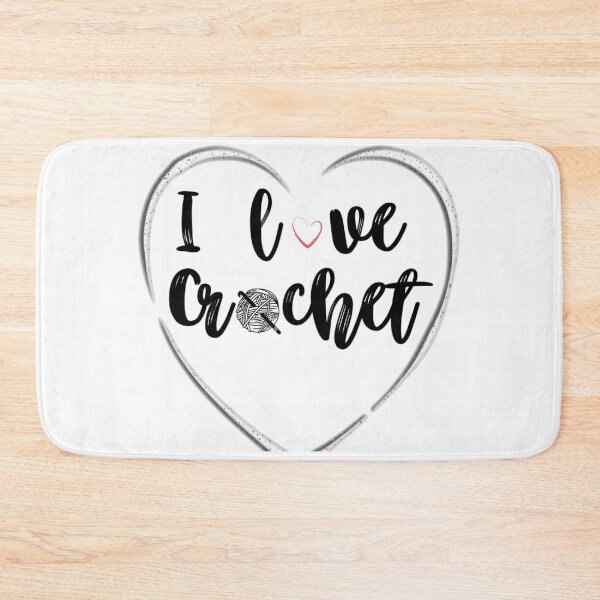 Item preview, I love crochet - crochet quote - crochet saying - crochet hobby designed and sold by ThatCrochetGirl.