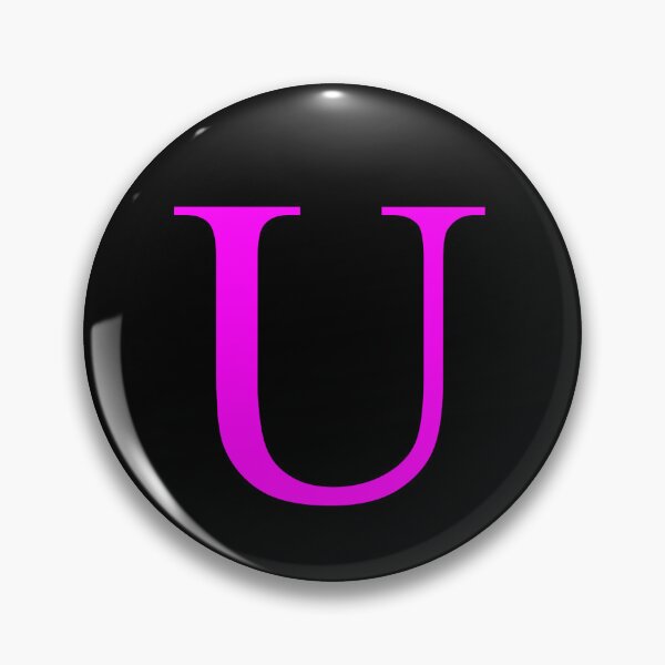 Item preview, The Letter U Magenta on Black 5748 designed and sold by Art in My Loft.