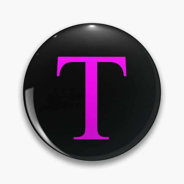Item preview, The Letter T Magenta on Black 5748 designed and sold by Art in My Loft.