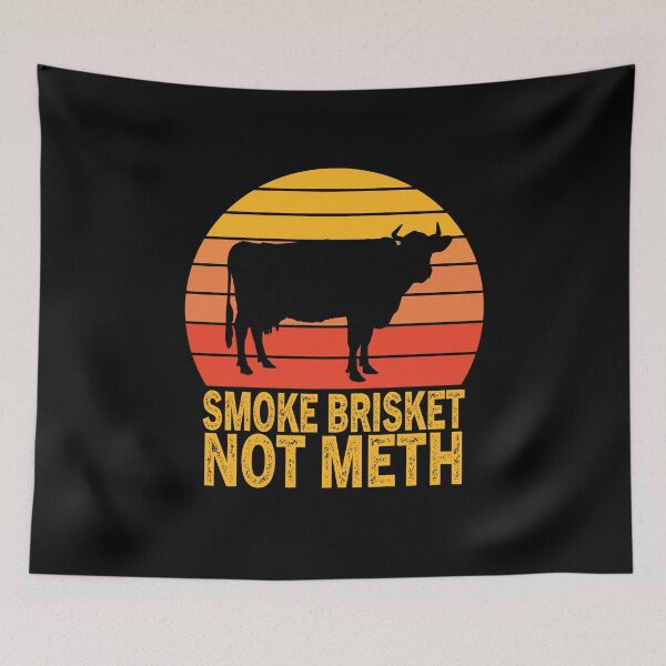 Item preview, Smoke Brisket Not Meth BBQ Barbecue Lovers designed and sold by Luna1Shop.