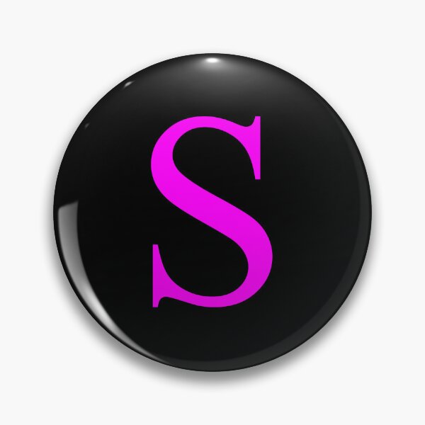 Item preview, The Letter S Magenta on Black 5748 designed and sold by Art in My Loft.