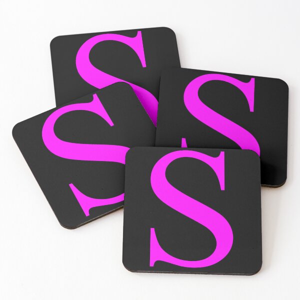 Item preview, The Letter S Magenta on Black 5748 designed and sold by Art in My Loft.
