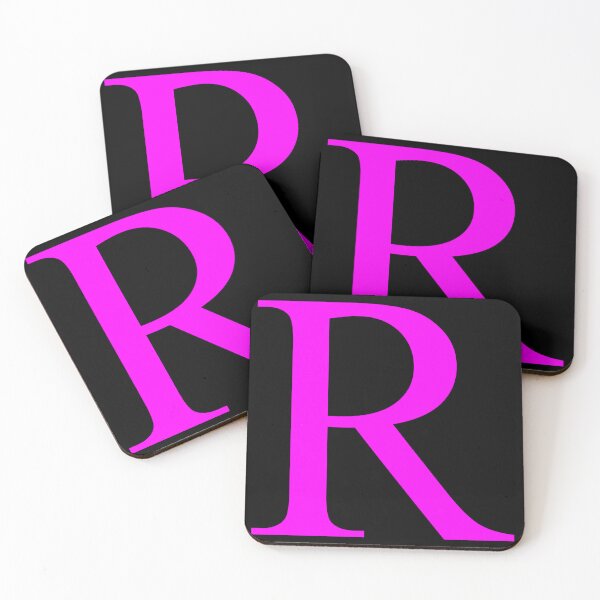 Item preview, The Letter R Magenta on Black 5748 designed and sold by Art in My Loft.