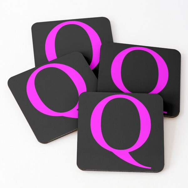 Item preview, The Letter Q Magenta on Black 5748 designed and sold by Art in My Loft.