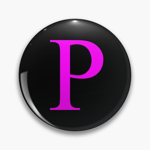 Item preview, The Letter P Magenta on Black 5748 designed and sold by Art in My Loft.