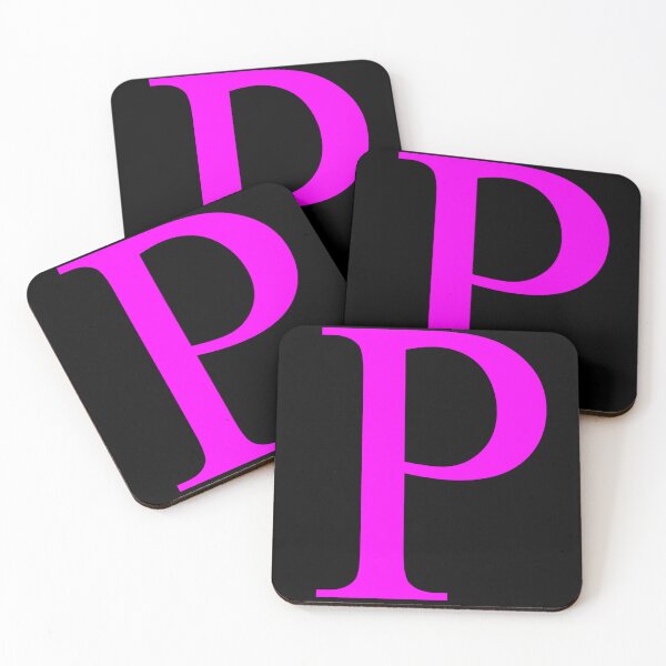 Item preview, The Letter P Magenta on Black 5748 designed and sold by Art in My Loft.