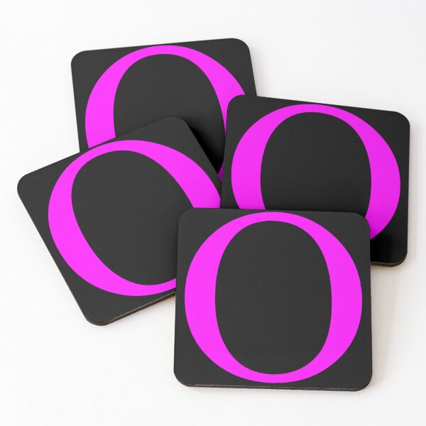 Item preview, The Letter O Magenta on Black 5748 designed and sold by Art in My Loft.