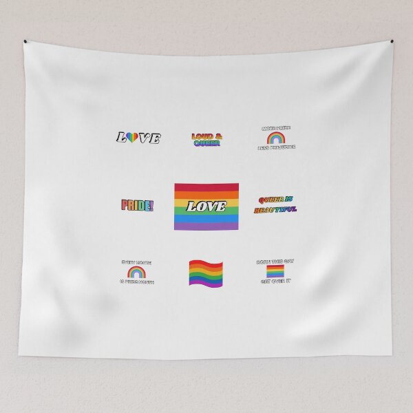 Item preview, Pride Bundle - 9 set gay queer sticker pack designed and sold by Inspirationmotivation.