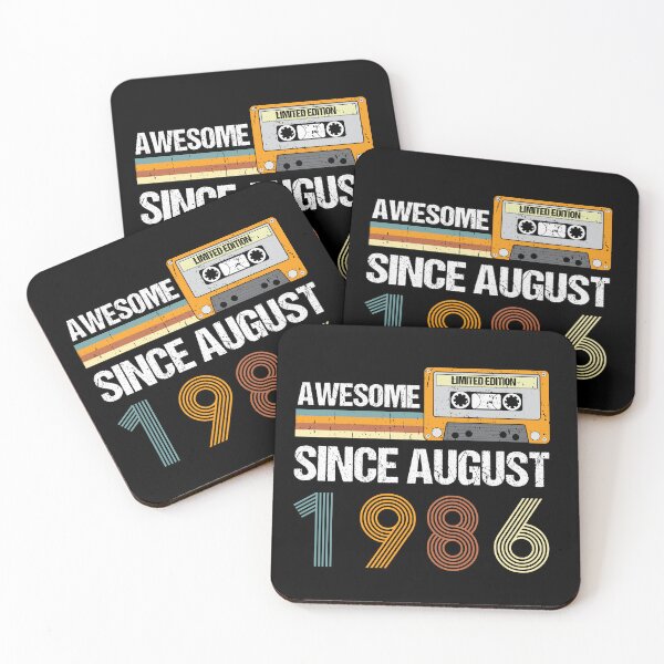 Item preview, Awesome Since August 1986 | Made In 1986 | August Birthday Quotes designed and sold by AMINE  ★★★★★.