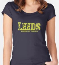 Leeds United LUFC Women's Fitted Scoop T-Shirt