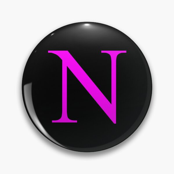 Item preview, The Letter N Magenta on Black 5748 designed and sold by Art in My Loft.