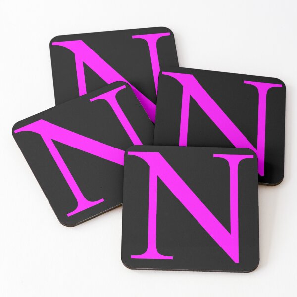 Item preview, The Letter N Magenta on Black 5748 designed and sold by Art in My Loft.
