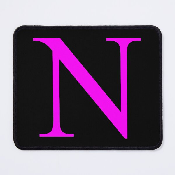 Item preview, The Letter N Magenta on Black 5748 designed and sold by Art in My Loft.