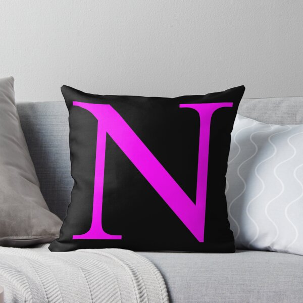 Item preview, The Letter N Magenta on Black 5748 designed and sold by Art in My Loft.