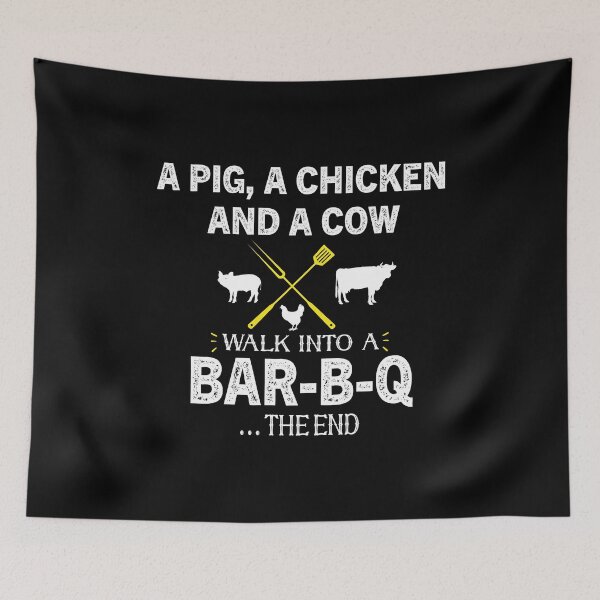 Item preview, A Pig A Chicken And A Cow Walk Into A BBQ The End designed and sold by Luna1Shop.