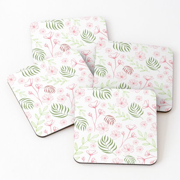 Item preview, Foliage pattern with flowers and leaves designed and sold by wildpiksel.