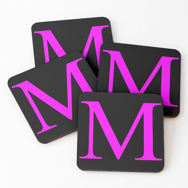 Item preview, The Letter M Magenta on Black 5748 designed and sold by Art in My Loft.