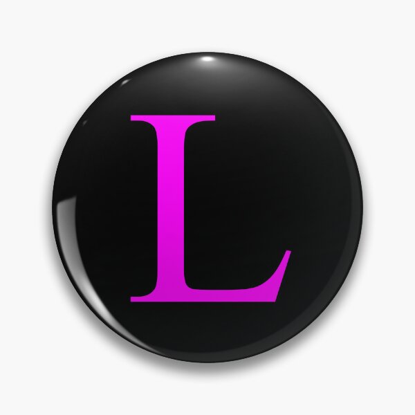 Item preview, The Letter L Magenta on Black 5748 designed and sold by Art in My Loft.