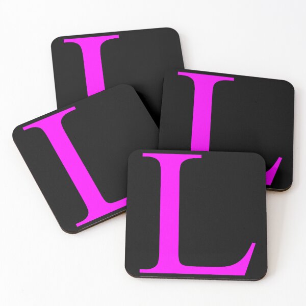 Item preview, The Letter L Magenta on Black 5748 designed and sold by Art in My Loft.