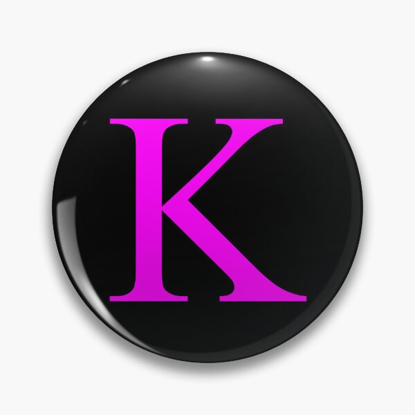 Item preview, The Letter K Magenta on Black 5748 designed and sold by Art in My Loft.
