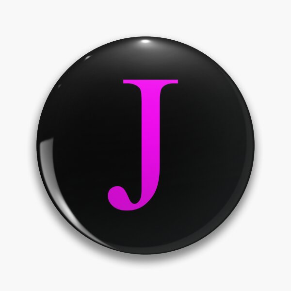 Item preview, The Letter J Magenta on Black 5748 designed and sold by Art in My Loft.