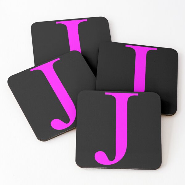 Item preview, The Letter J Magenta on Black 5748 designed and sold by Art in My Loft.