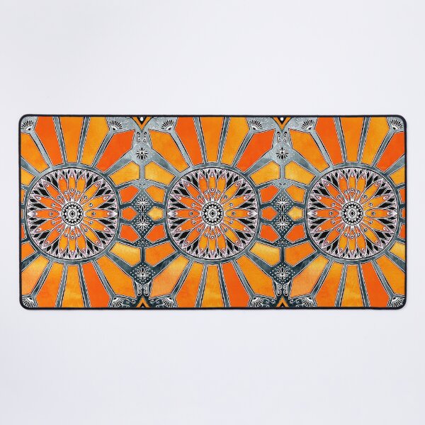 Item preview, Celebrating the 70's - tangerine orange watercolor on grey designed and sold by micklyn.