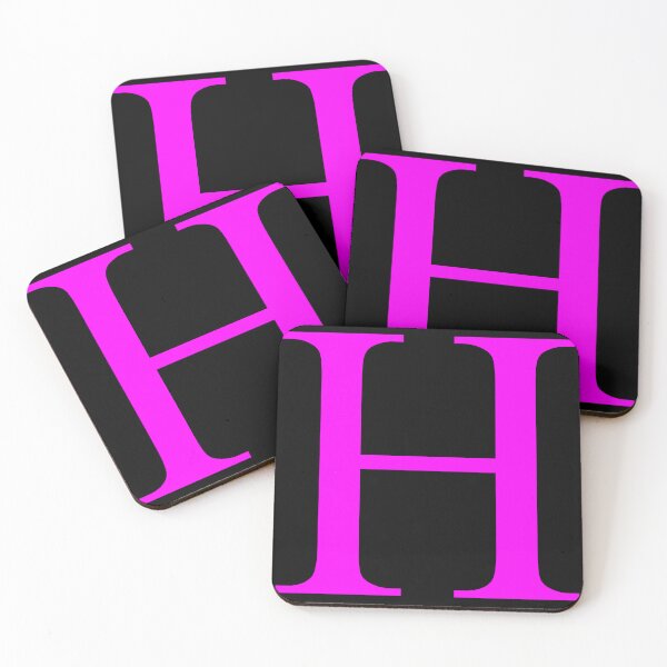 Item preview, The Letter H Magenta on Black 5748 designed and sold by Art in My Loft.