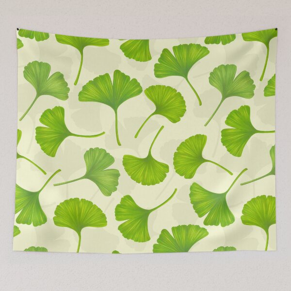 Item preview, Ginkgo leaves on off white designed and sold by Katerina Mitkova Kirilova.