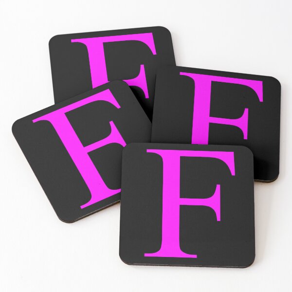 Item preview, The Letter F Magenta on Black 5748 designed and sold by Art in My Loft.