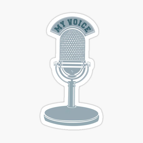 “Retro Mic” Sticker by estellestephens | Redbubble