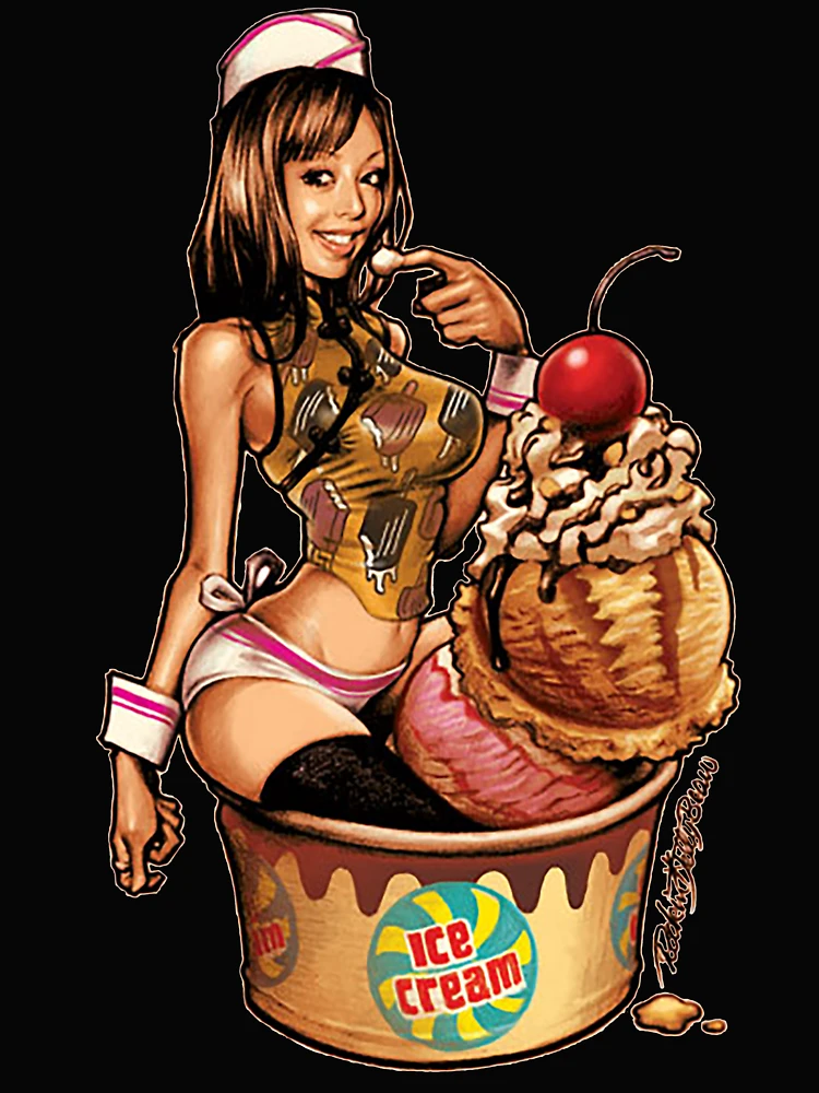 Imagen 4 de 4, Camiseta holgada boxy con la obra Helado RJB, diseñada y vendida por R2DMT.