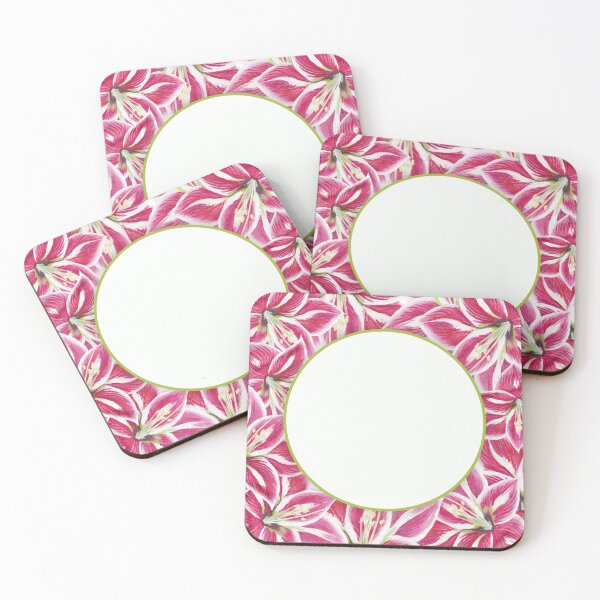 Item preview, Pink amaryllis seamless pattern designed and sold by AleFairyland.