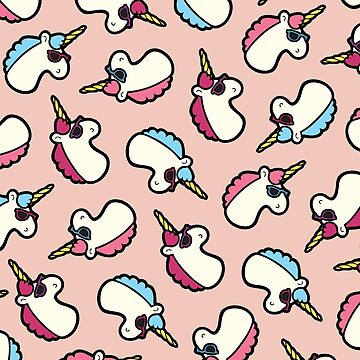 Artwork thumbnail, Unicorns Are Cool Pattern - Multi by evannave