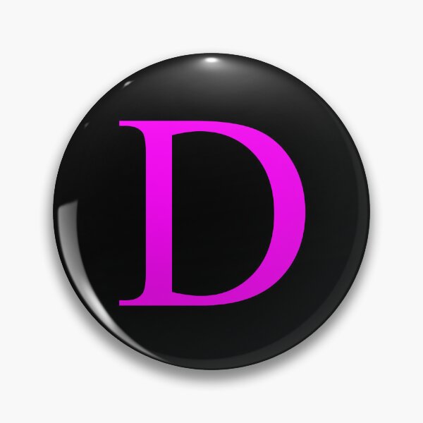 Item preview, The Letter D Magenta on Black 5748 designed and sold by Art in My Loft.