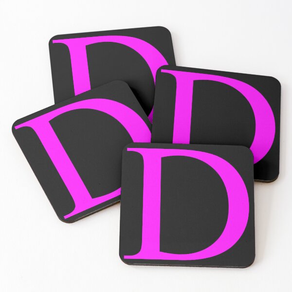 Item preview, The Letter D Magenta on Black 5748 designed and sold by Art in My Loft.