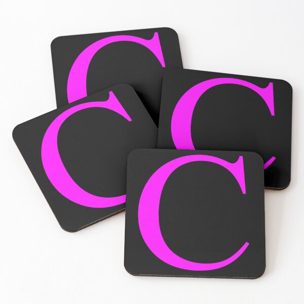 Item preview, The Letter C Magenta on Black 5748 designed and sold by Art in My Loft.