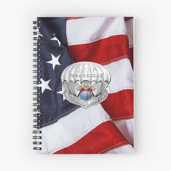 Item preview, Pararescuemen - PJ Badge over American Flag designed and sold by Serge Averbukh Art Studio.