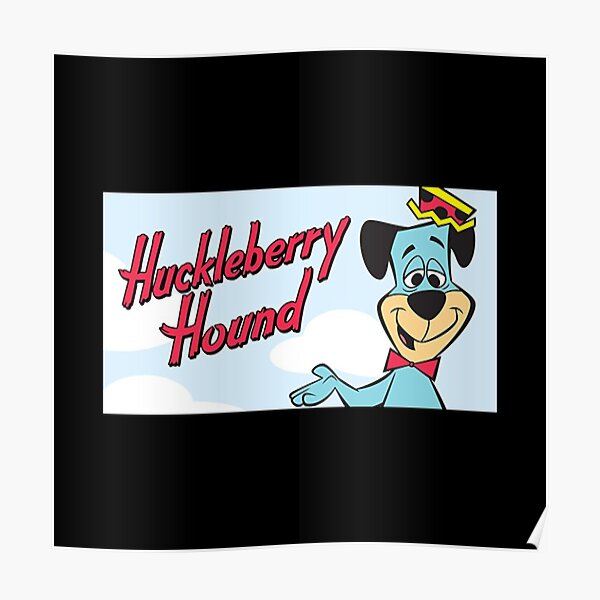 TIN SIGN "Huckleberry Hound" Cartoon Dog Hanna Barbera Wall Decor Walt Disney Ki 