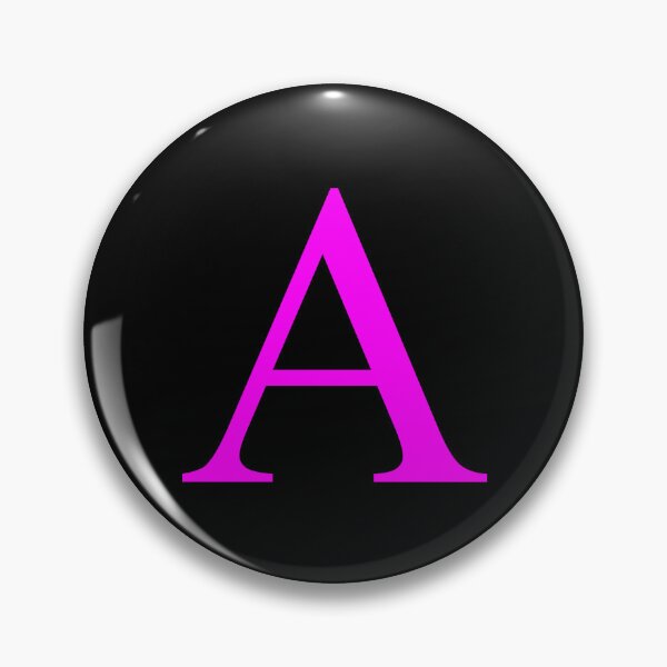 Item preview, The Letter A Magenta on Black 5748 designed and sold by Art in My Loft.