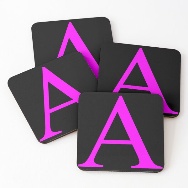 Item preview, The Letter A Magenta on Black 5748 designed and sold by Art in My Loft.